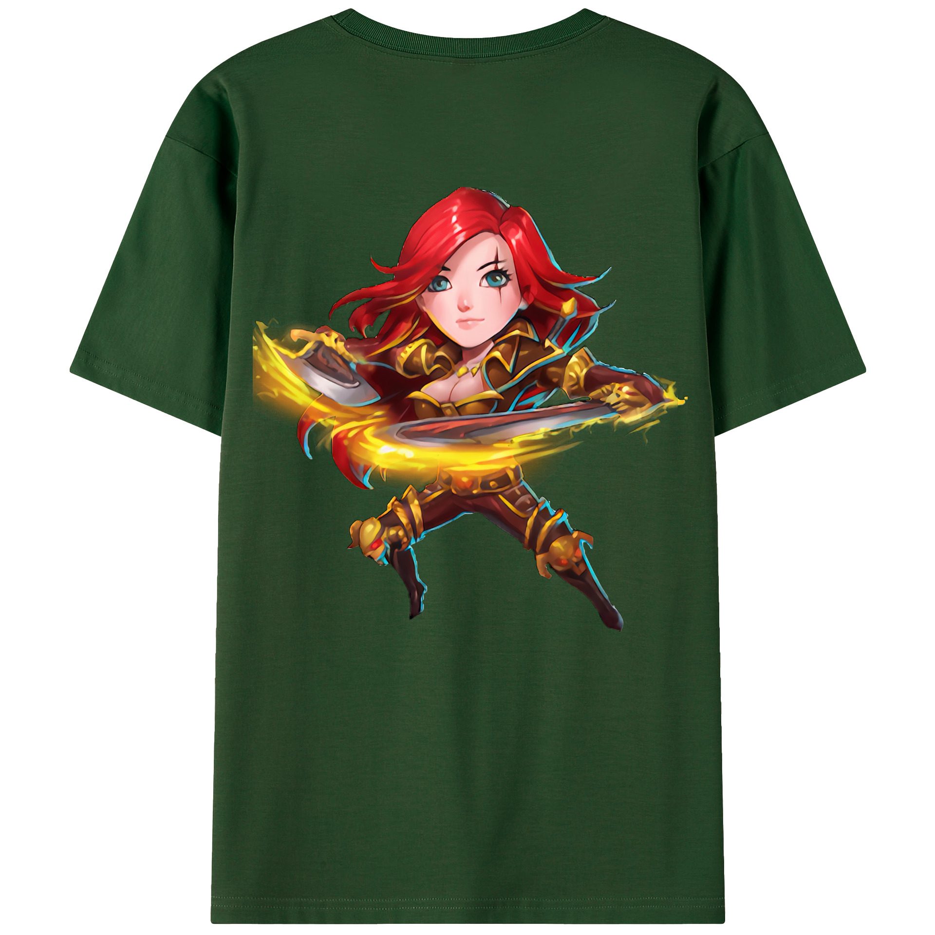 （画像用） リーグ・オブ・レジェンド League of Legends LOL 綿100％半袖Tシャツ（背面プリント）